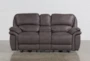 Norfolk Grey 81" Power Reclining Loveseat With Console - Back