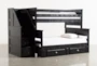 Summit Black Twin Over Full Wood Bunk Bed With 2-Drawer Underbed Storage & Stairway Chest - Signature