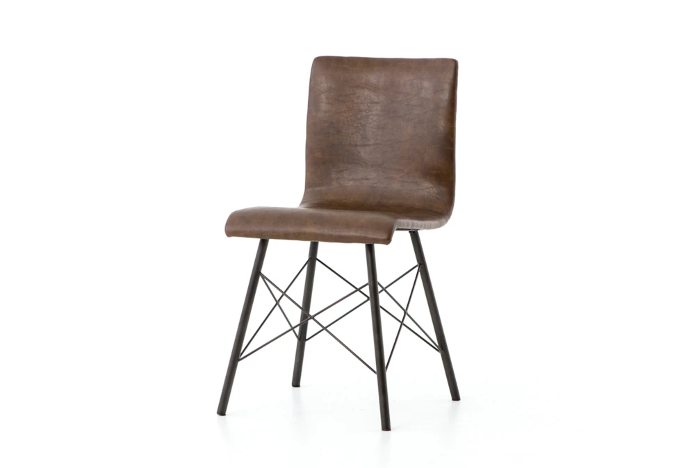 Camden Brown Faux Leather Dining Chair