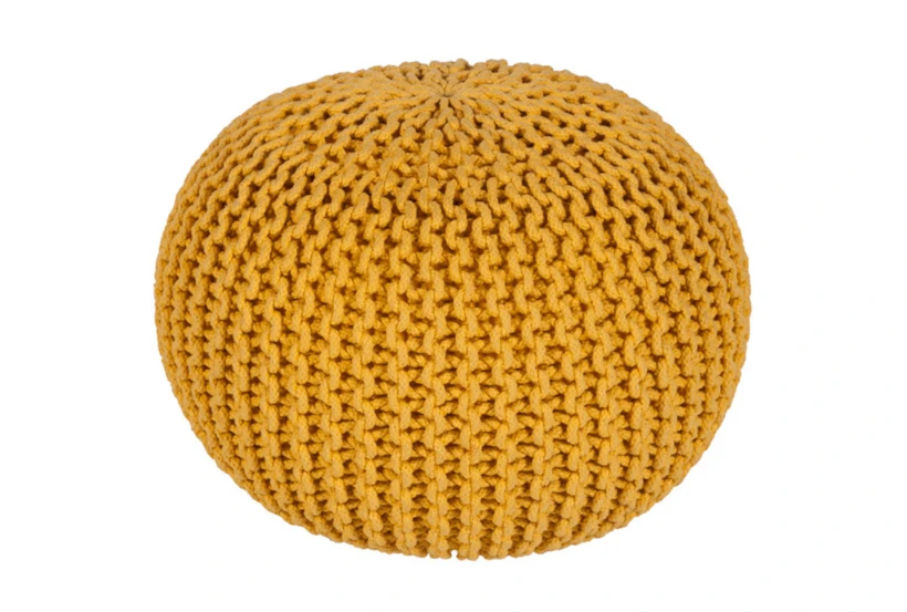 Pouf-Cabled Sunflower - 360
