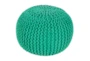 Pouf-Cabled Emerald - Signature