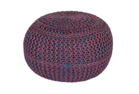 Pouf-Cabled Amethyst