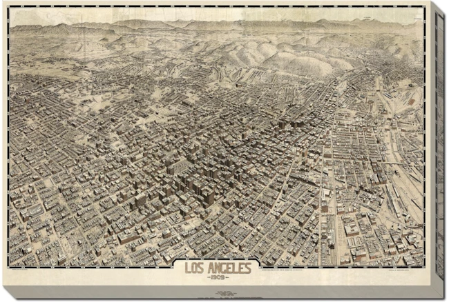 Picture-Los Angeles Map 1909 36X24 - 360