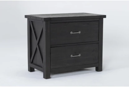 Jaxon Lateral Filing Cabinet With 2, Black File Cabinets 2 Drawer