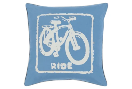 Accent Pillow-Ride Cobalt/Beige 18X18 - Main