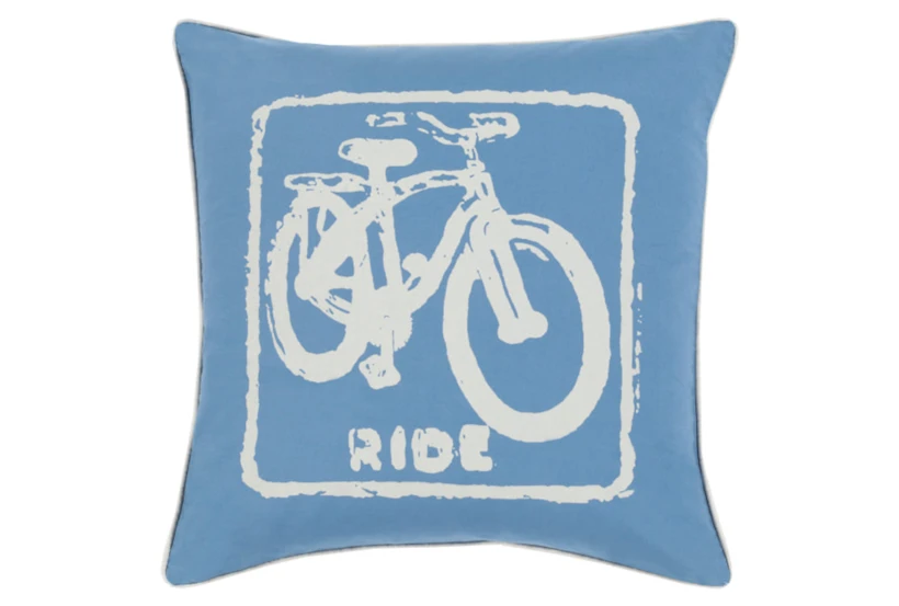 Accent Pillow-Ride Cobalt/Beige 18X18 - 360