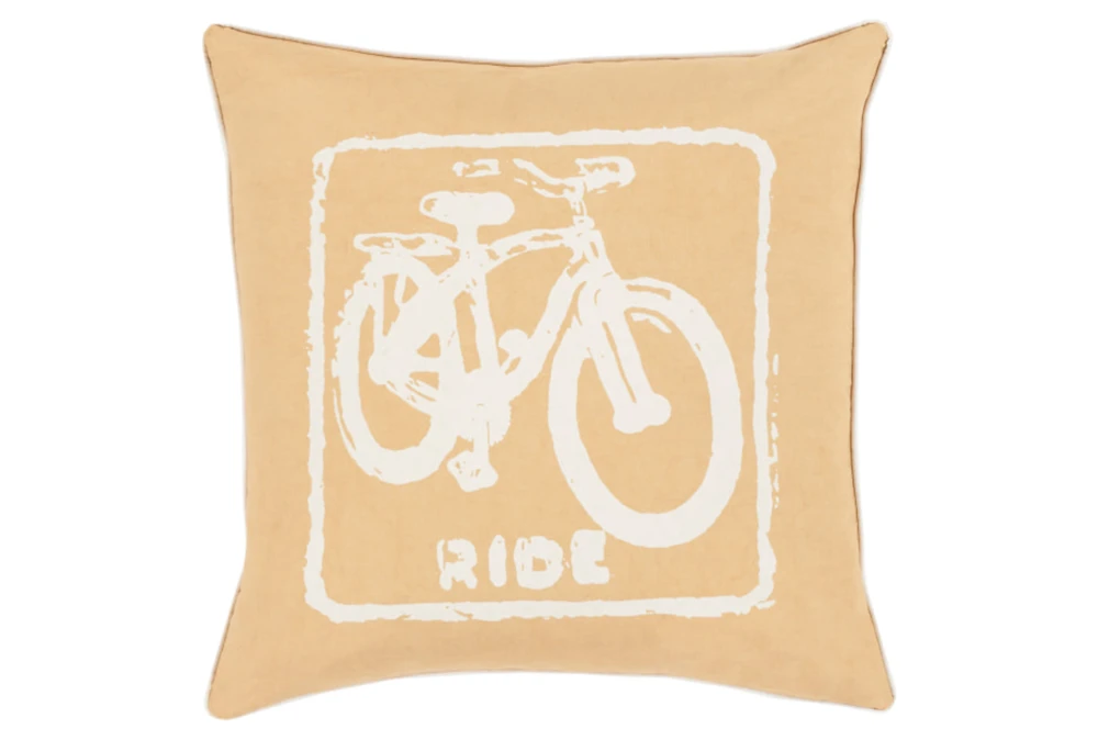 Accent Pillow-Ride Gold/Ivory 18X18