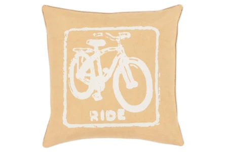 Accent Pillow-Ride Gold/Ivory 18X18 - Main