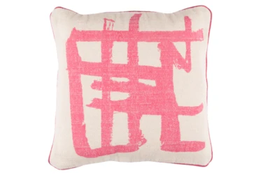 Accent Pillow-Amos Abstract Light Grey/Pink 20X20