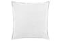 18x18 Light Grey Silver Cotton Velvet Flange Edge Throw Pillow - Signature