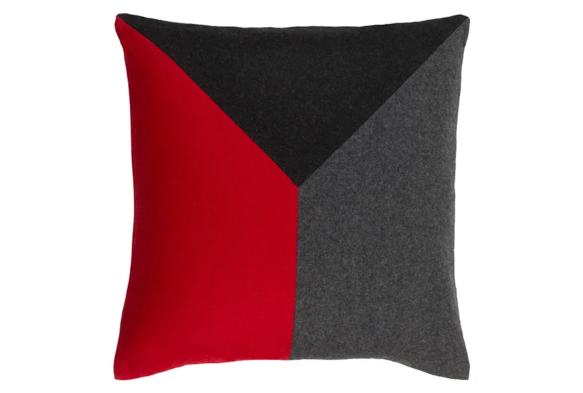 Accent Pillow-Ricci Red/Grey/Black 18X18 - 360