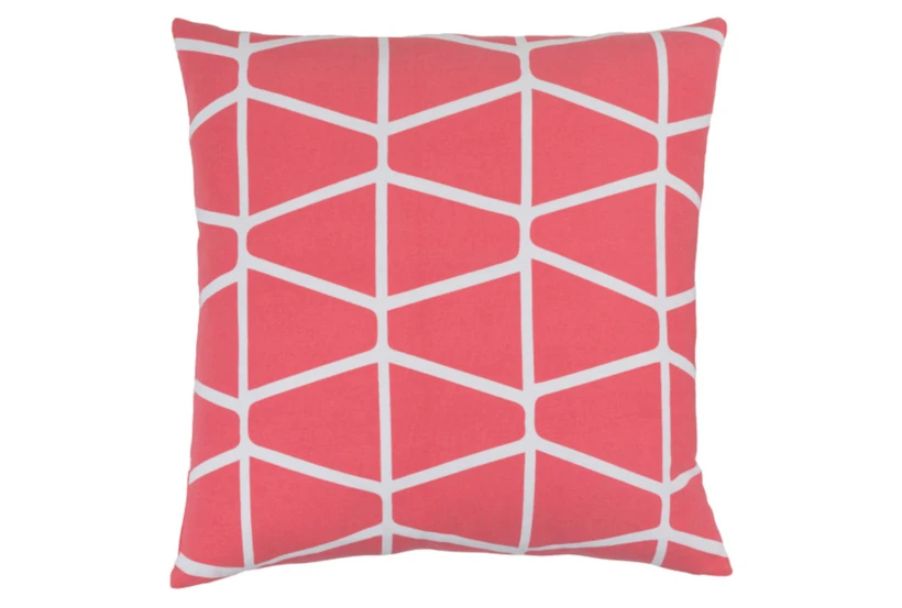Accent Pillow-Stemsly Geo Pink/Ivory 20X20 - 360