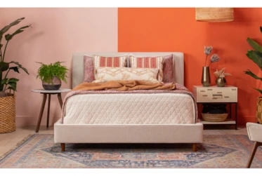 Dean Sand Queen Upholstered Panel Bed