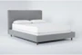 Dean Charcoal 3 Piece California King Upholstered Bedroom Set With Larkin Espresso Dresser + Nightstand - Side