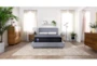 Dean Charcoal 3 Piece Eastern King Upholstered Bedroom Set With 2 Larkin Espresso Nightstands - Room
