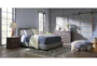 Dean Charcoal 3 Piece Queen Upholstered Bedroom Set With Clark Bachelors Chest + 2 Drawer Nightstand - Room