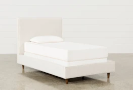 Dean Sand Twin Upholstered Panel Bed