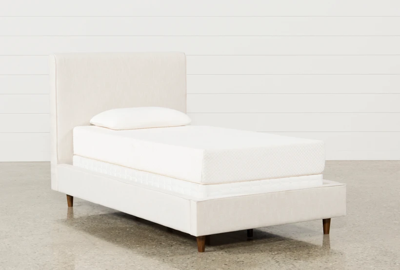 Dean Sand Twin Upholstered Panel Bed - 360