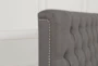 Leighton California King Upholstered Panel Bed - Side