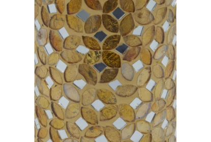 3 Piece Set Metal Mosaic Candleholders - Detail