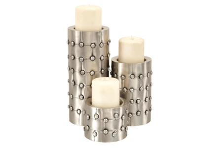 3 Piece Set Metal Candleholders - Main