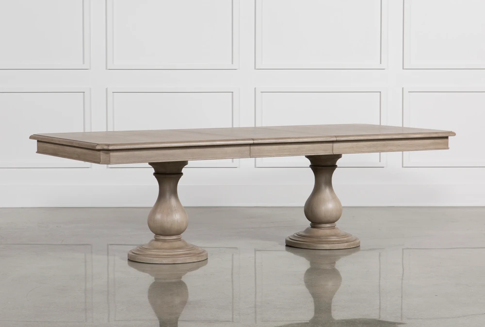 Caira 80 Inch Extension Pedestal Dining Table