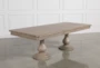 Caira 80 Inch Extension Pedestal Dining Table - Top