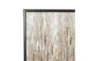 White Contemporary Abstract Canvas Wall Art, 47"x 47" - Detail