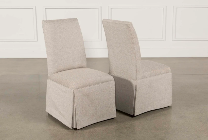 Garten Linen Skirted Dining Side Chairs Set Of 2 - 360