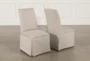 Garten Linen Skirted Dining Side Chairs Set Of 2