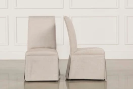 Garten Linen Skirted Dining Side Chairs Set Of 2