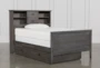 Owen Grey Full Wood Bookcase Bed With Trundle Storage - Signature