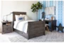 Owen Grey Twin Wood Panel Bed With Trundle Storage - Room