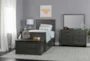 Owen Grey Twin Panel Bed With Single 4-Drawer Storage Unit - Room