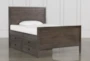 Owen Grey Full Wood Panel Bed With Single 4-Drawer Storage Unit - Signature