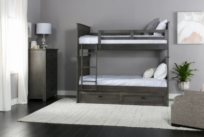 Owen Grey Twin Over Bunk Bed With, Haynes Furniture Bunk Beds