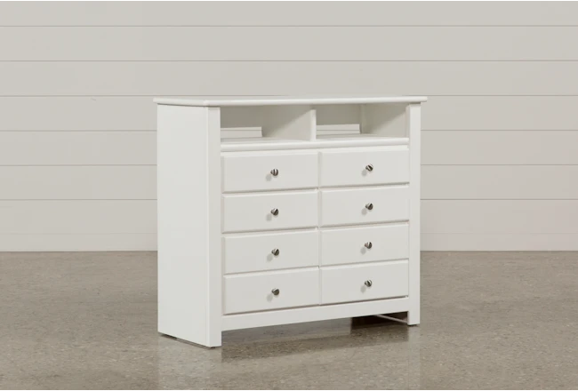 summit white media chest | living spaces