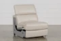 Kristen Silver Grey Leather Armless Power Recliner - Signature
