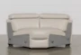 Kristen Silver Grey Leather Corner Wedge with Adjustable Headrest - Side