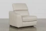 Kristen Silver Grey Leather Left Arm Facing Power Recliner With USB - Signature