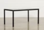 Ina Matte Black 60 Inch Dining Table W/Clear Glass - Signature