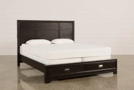Flynn California King Panel Bed With Storage and USB