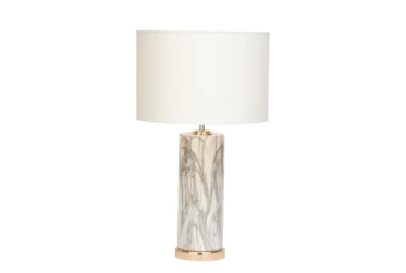 Table Lamp-White Marble