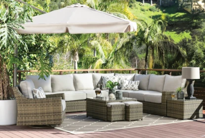 Outdoor Aventura Swivel Chair Living Spaces