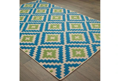Outdoor Rug Lime And Blue Birds Eye, Blue And Lime Green Outdoor Rugs
