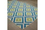 9'8"x12'8" Outdoor Rug-Lime And Blue Birds Eye - Detail