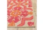 6'6"x9'5" Outdoor Rug-Fuschia And Mandarin Aztec - Detail