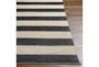 2'x3' Rug-Black & White Cabana Stripe - Material