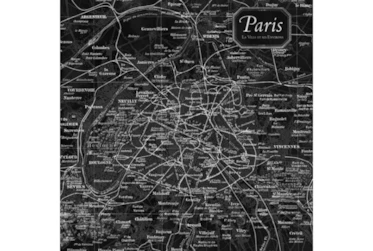 Picture-Vintage Map B & W Paris