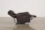 Stanford Leather Brown Power Wallaway Recliner - Side